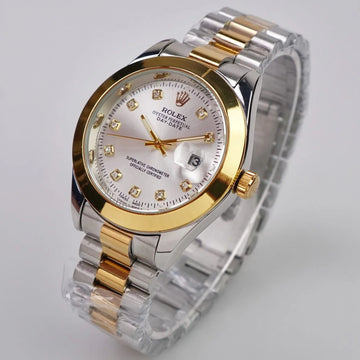 Luxury Rolex-Inspired -Date Replica Watch – Two-Tone Gold & Silver