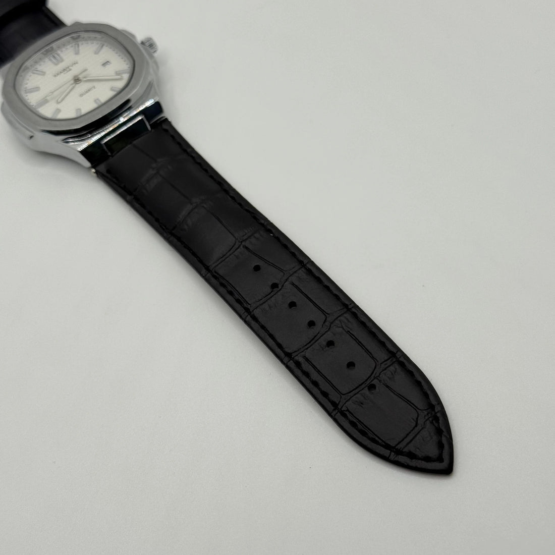 Martin white Dial | Black Leather Strap Watch (Inspired Edition)