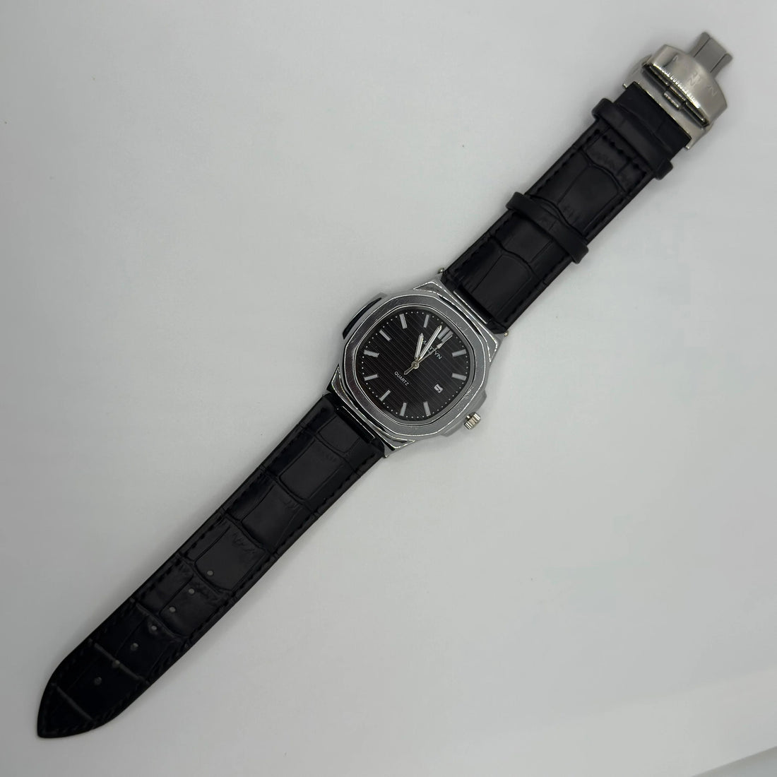 Martin Black Dial | Black Leather Strap Watch